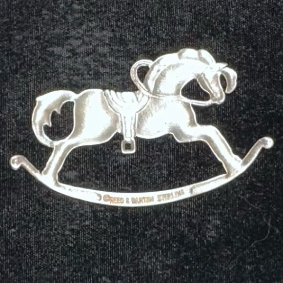 Silver Rocking Horse Brooch - Picture 2 of 4